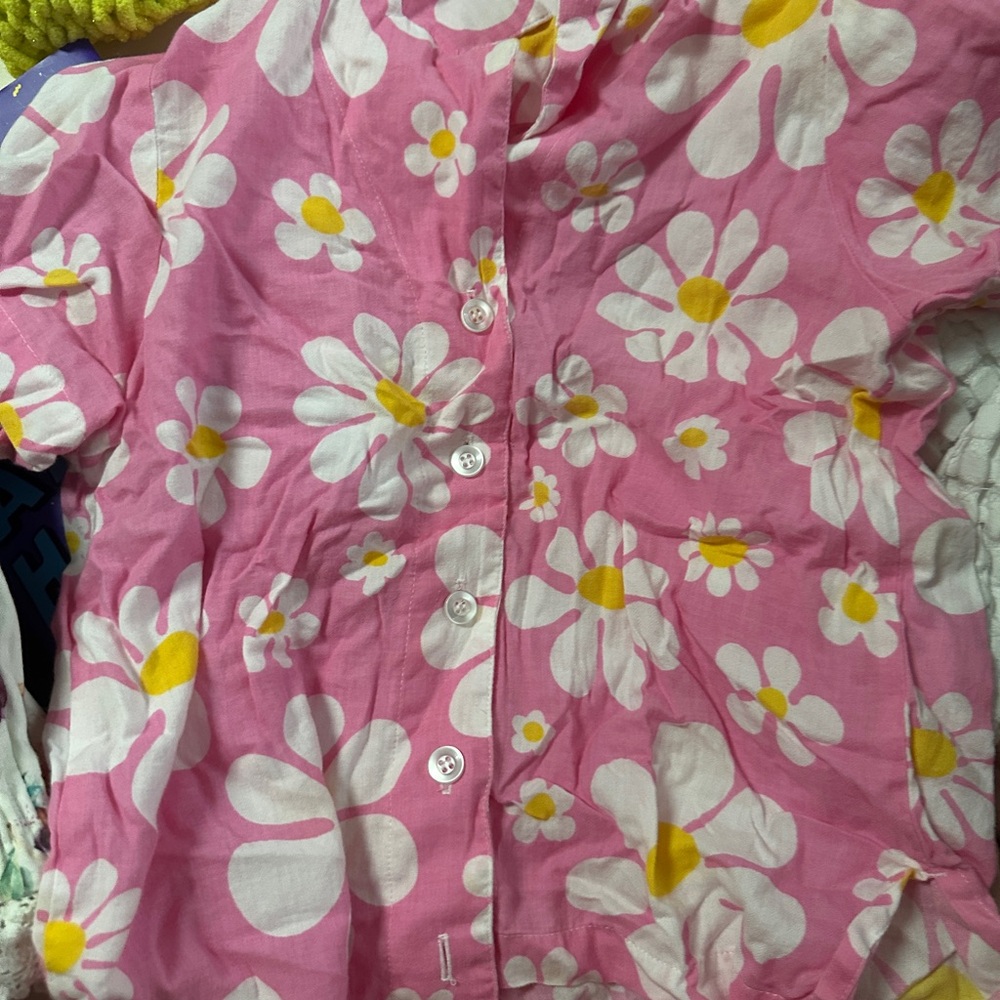 Pink Floral Button-Up Shirt